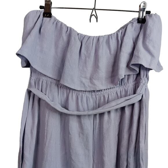 NWT Allie Rose Off The Shoulder Sleeveless Lavender Romper Size L - Picture 6 of 9